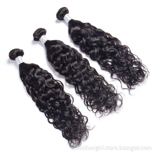 Hanfan Raw Indian Hair Directly From India Virgin Water Wave 100 Human Hair Weave Unprocessed Cuticle Aligned Hair
